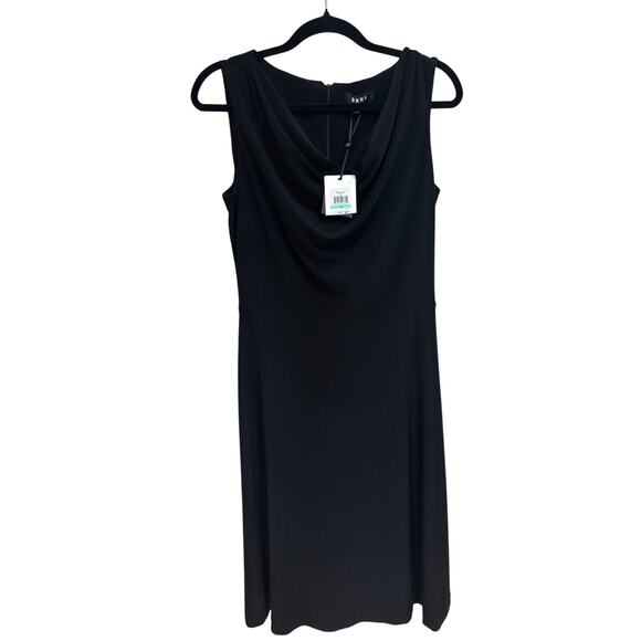 DKNY black dress size 8 NWT - Picture 1 of 8